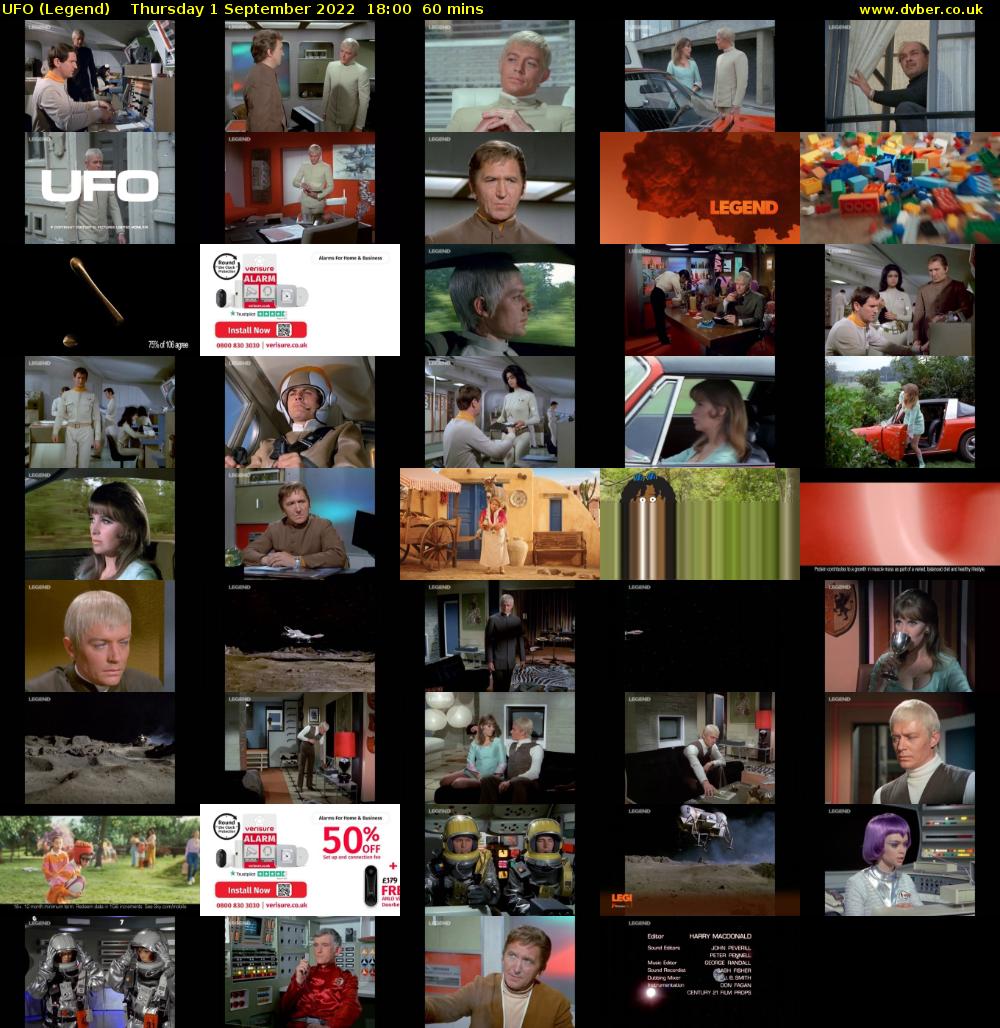 UFO (Legend) Thursday 1 September 2022 18:00 - 19:00