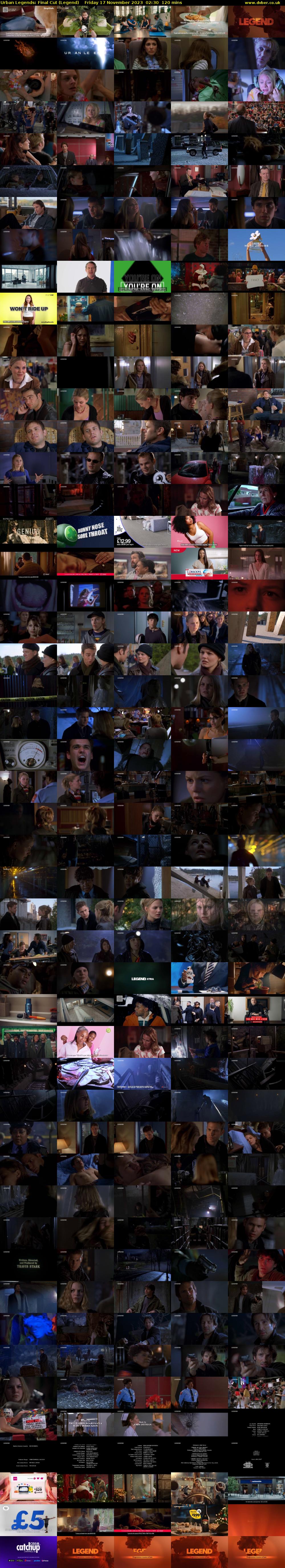 Urban Legends: Final Cut (Legend) Friday 17 November 2023 02:30 - 04:30