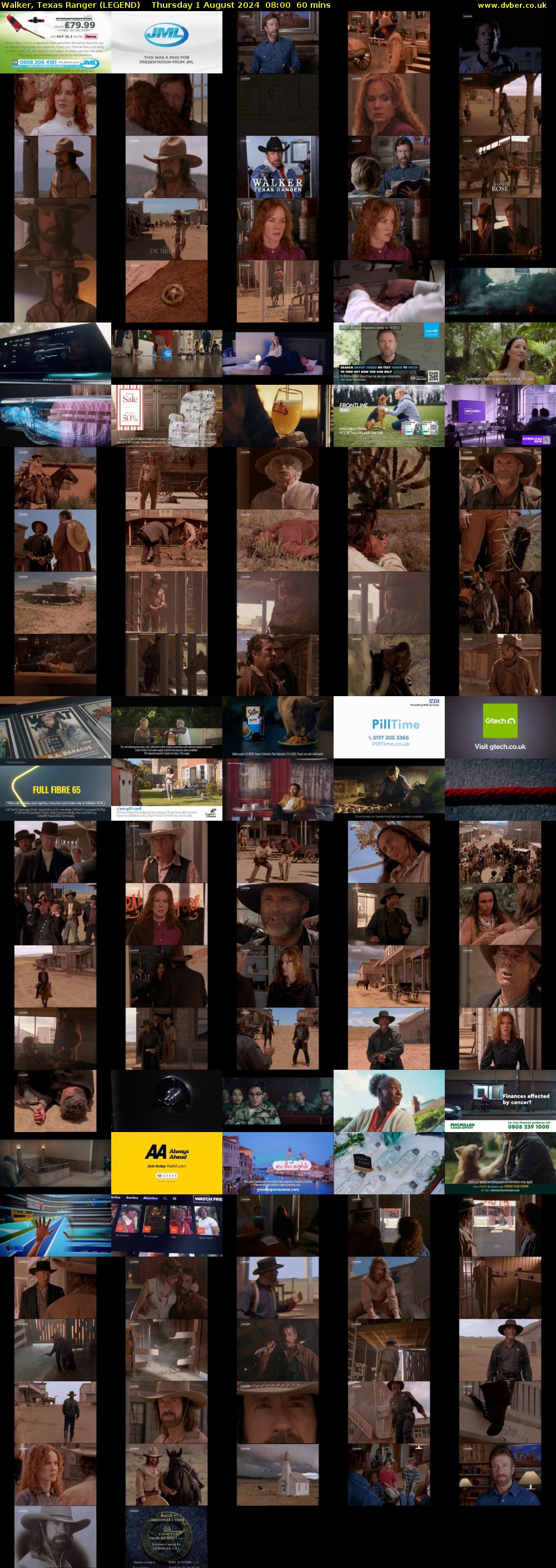 Walker, Texas Ranger (LEGEND) Thursday 1 August 2024 08:00 - 09:00