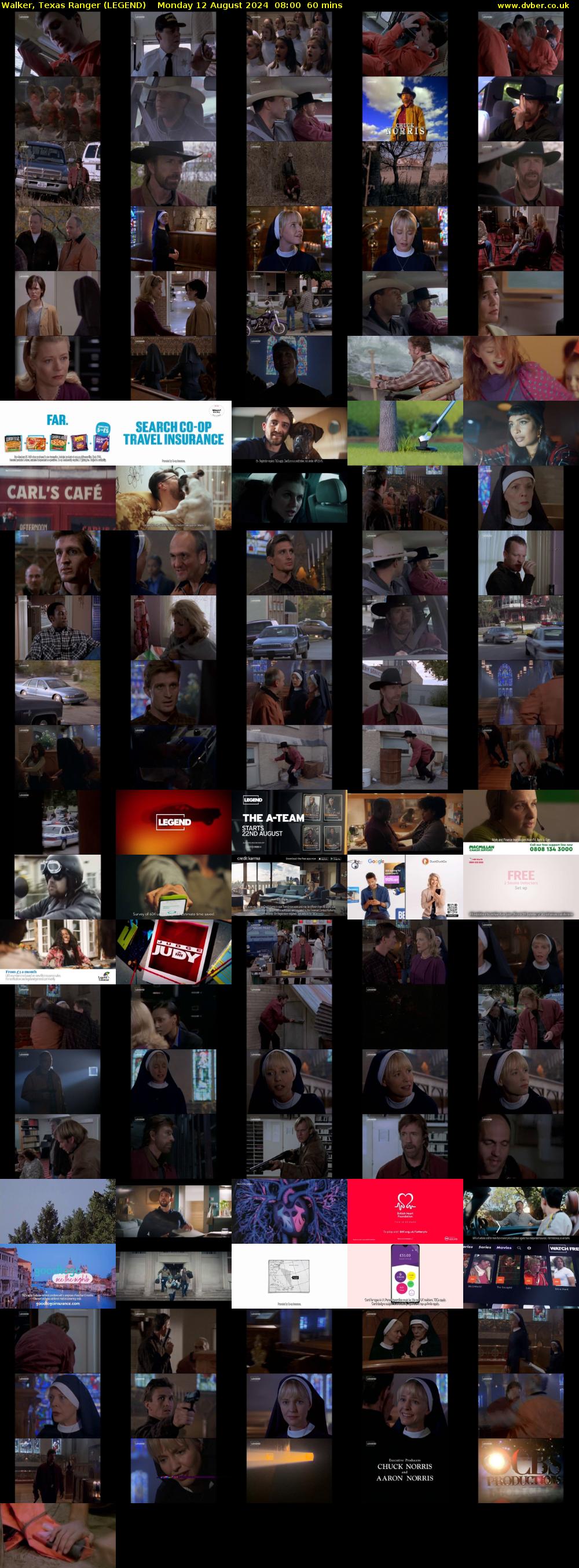 Walker, Texas Ranger (LEGEND) Monday 12 August 2024 08:00 - 09:00