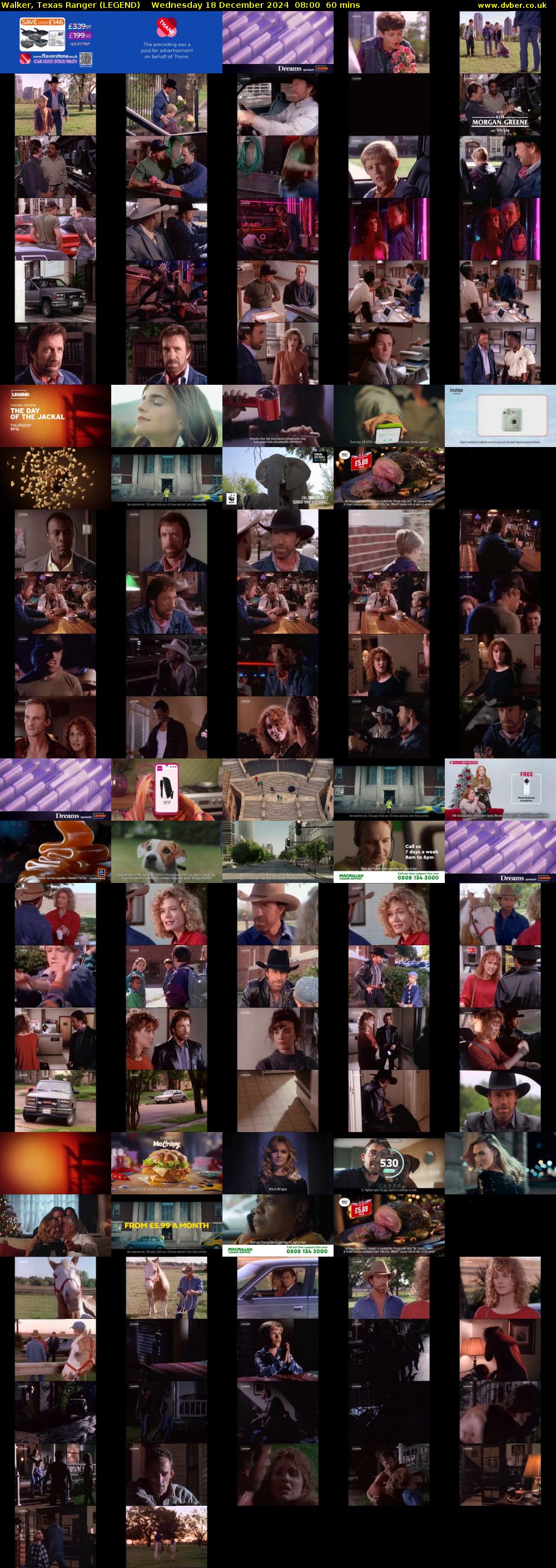 Walker, Texas Ranger (LEGEND) Wednesday 18 December 2024 08:00 - 09:00