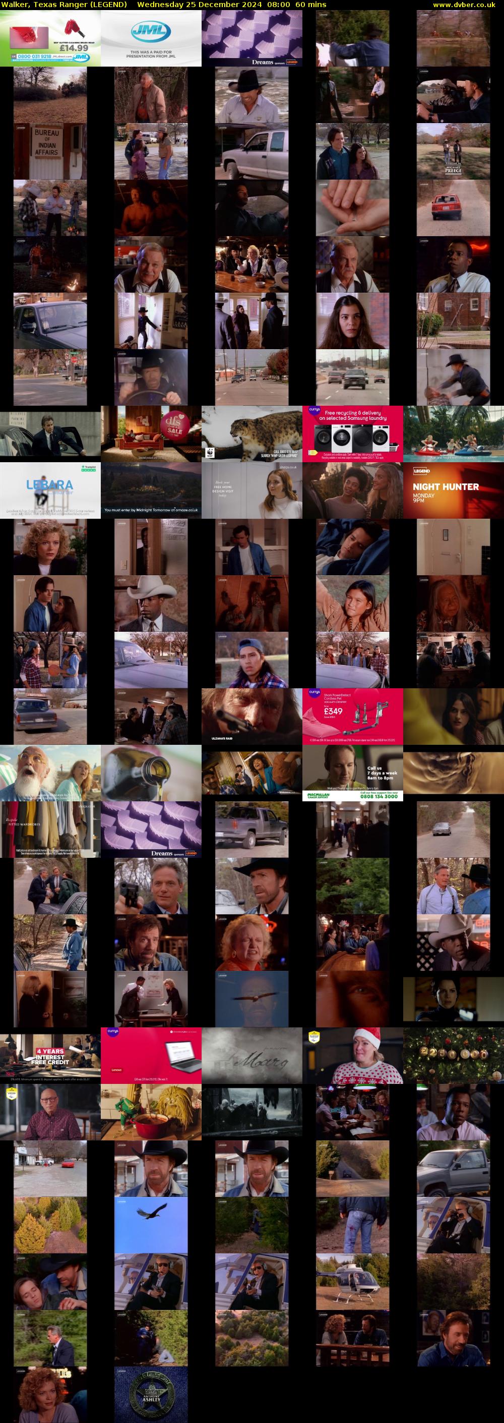 Walker, Texas Ranger (LEGEND) Wednesday 25 December 2024 08:00 - 09:00