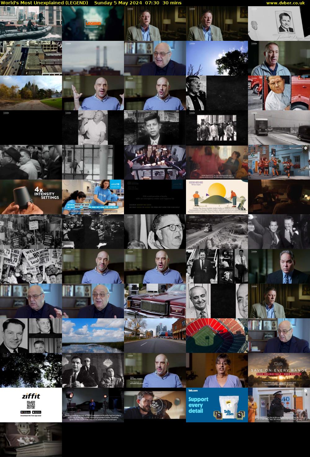 World's Most Unexplained (LEGEND) Sunday 5 May 2024 07:30 - 08:00