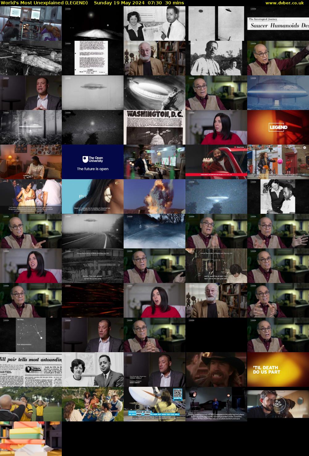 World's Most Unexplained (LEGEND) Sunday 19 May 2024 07:30 - 08:00