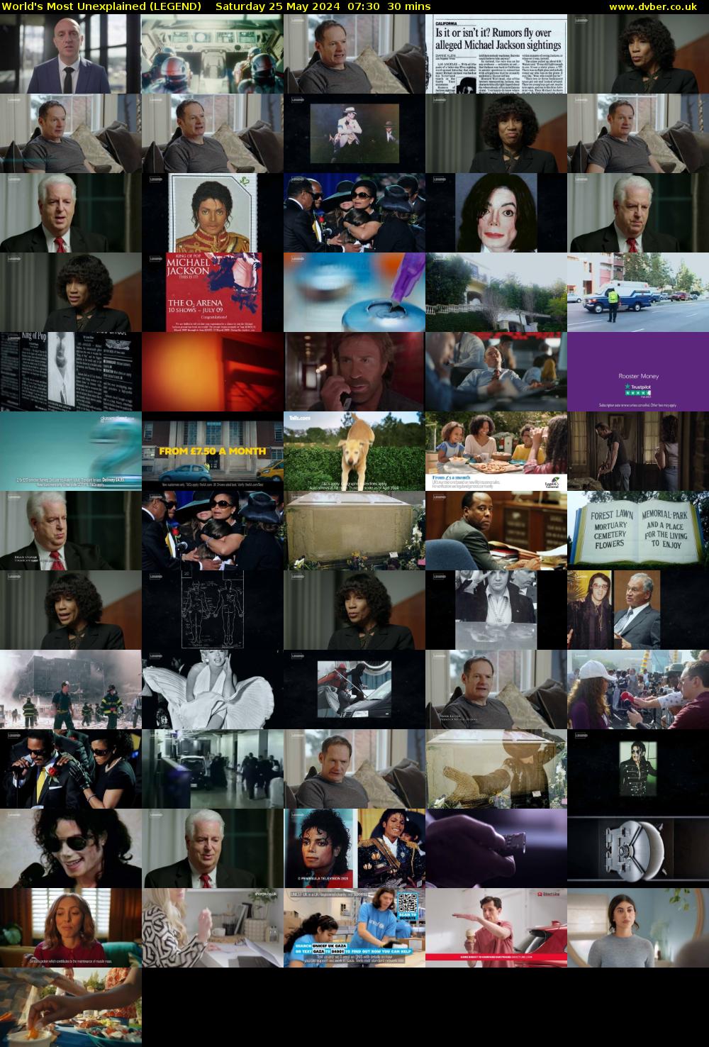 World's Most Unexplained (LEGEND) Saturday 25 May 2024 07:30 - 08:00
