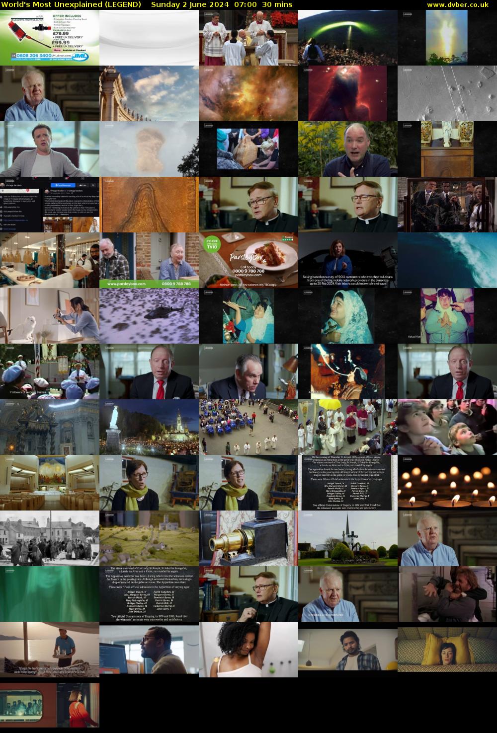 World's Most Unexplained (LEGEND) Sunday 2 June 2024 07:00 - 07:30
