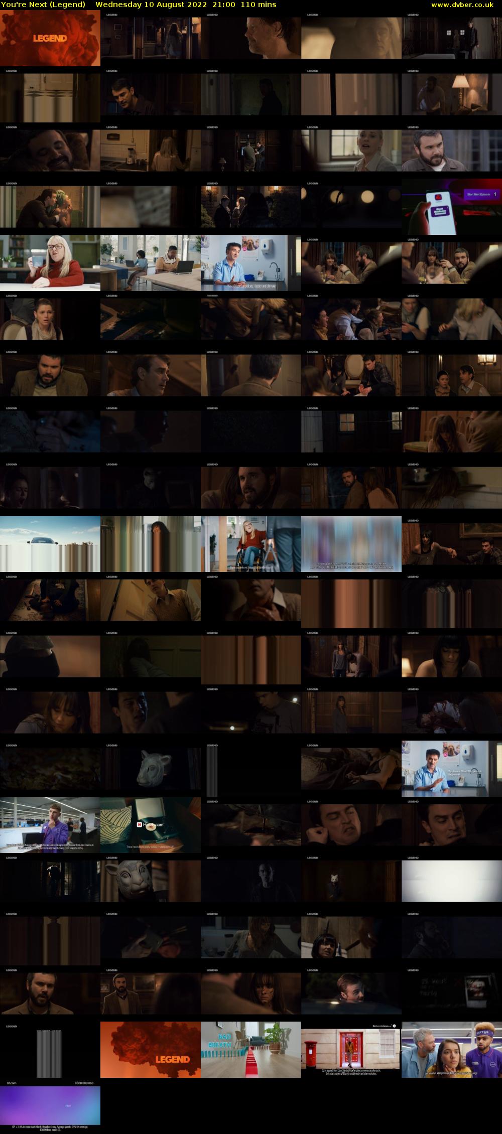 You're Next (Legend) Wednesday 10 August 2022 21:00 - 22:50