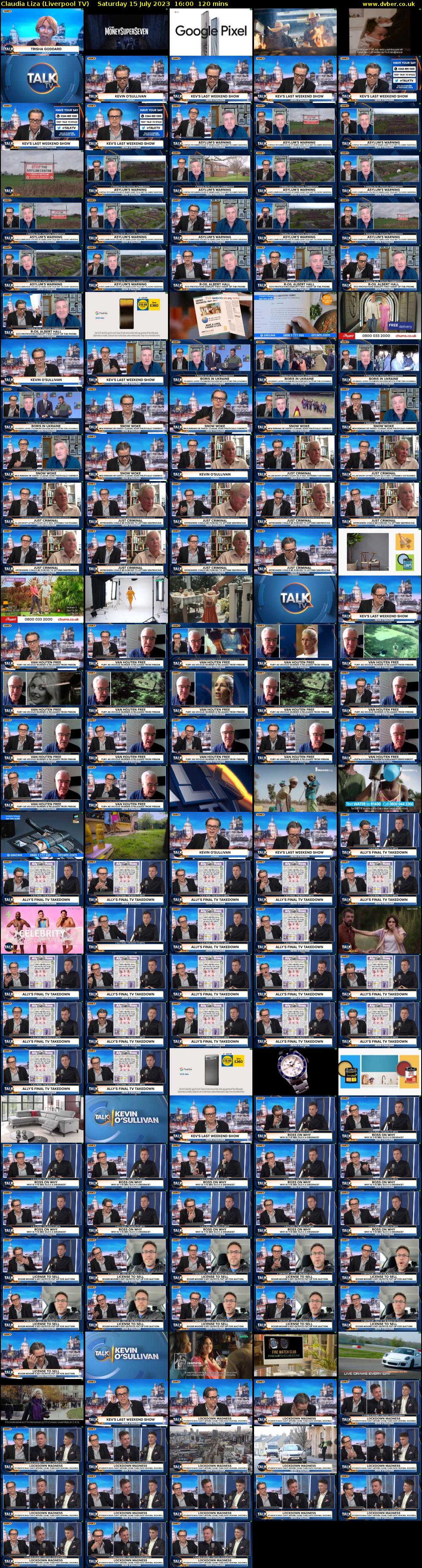 Claudia Liza (Liverpool TV) Saturday 15 July 2023 16:00 - 18:00