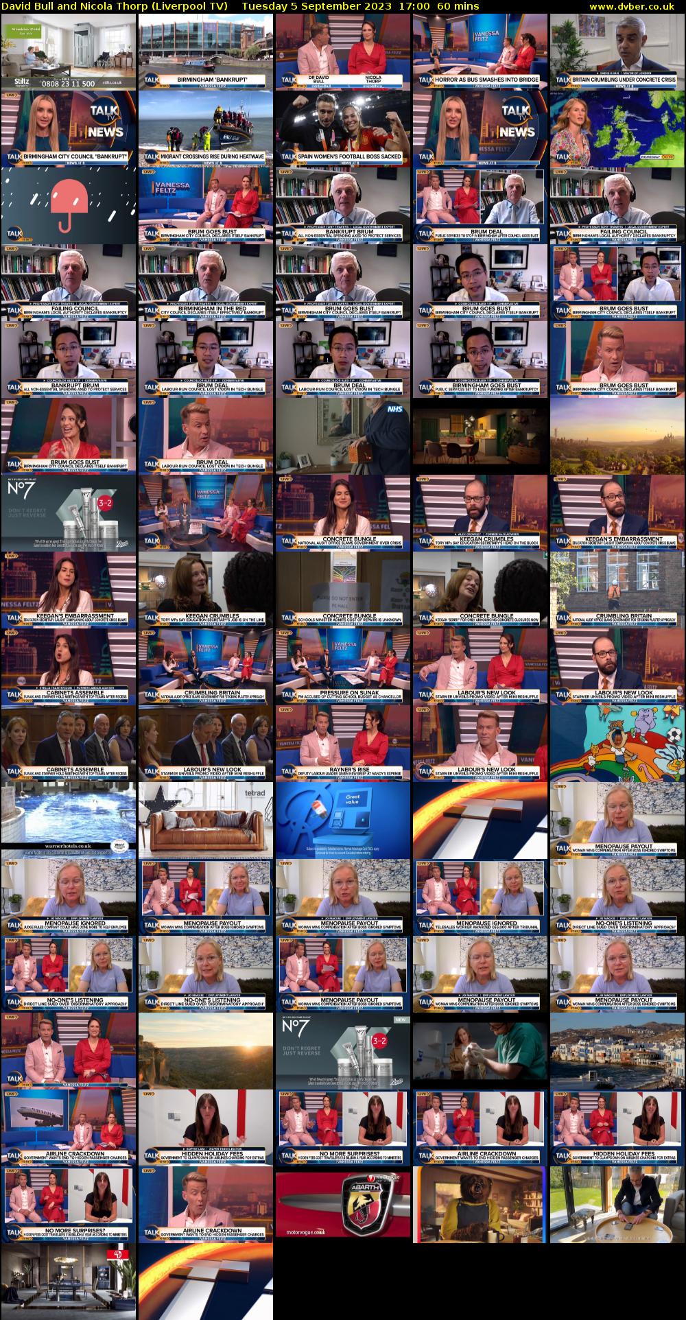 David Bull and Nicola Thorp (Liverpool TV) Tuesday 5 September 2023 17:00 - 18:00