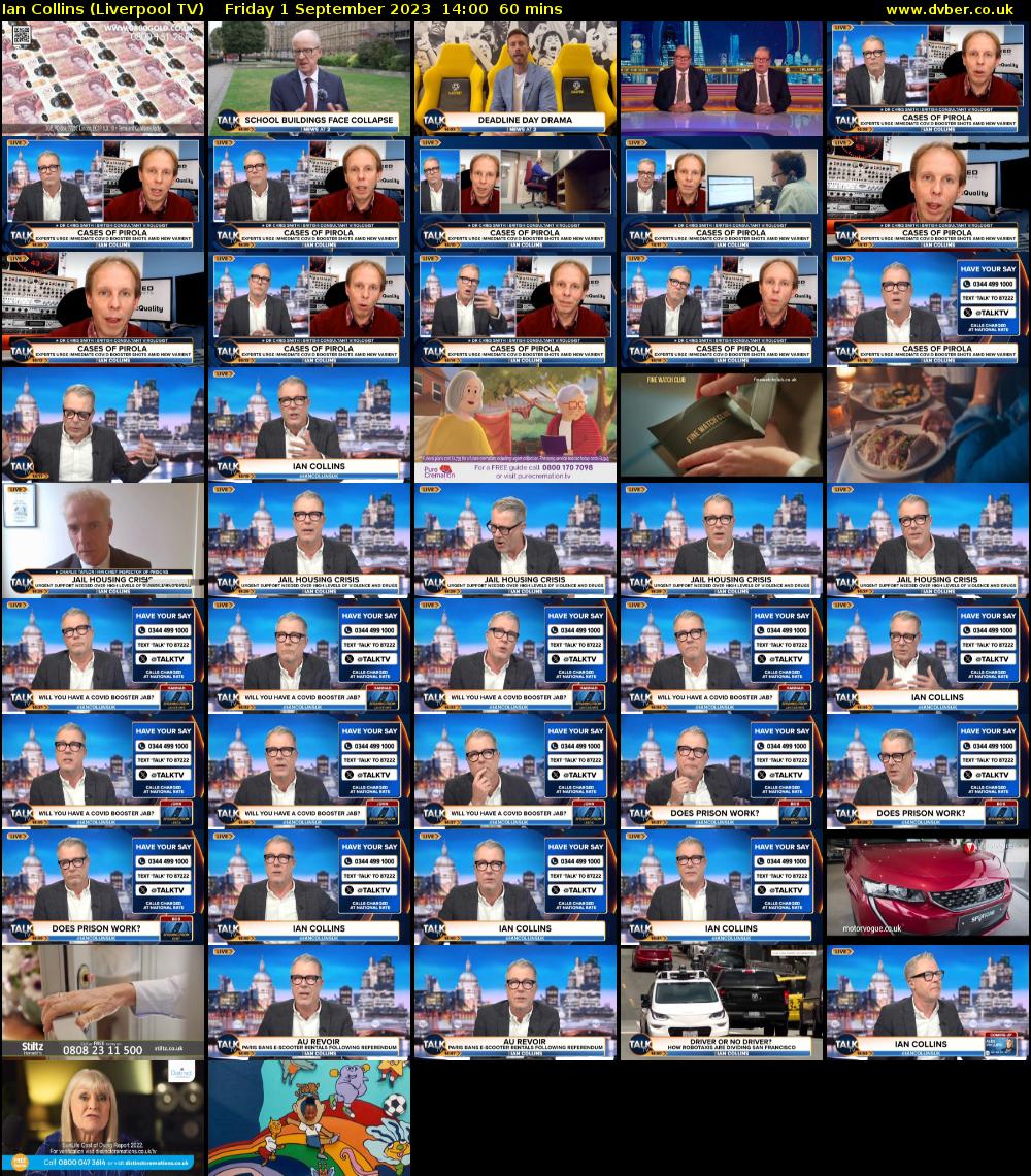 Ian Collins (Liverpool TV) Friday 1 September 2023 14:00 - 15:00