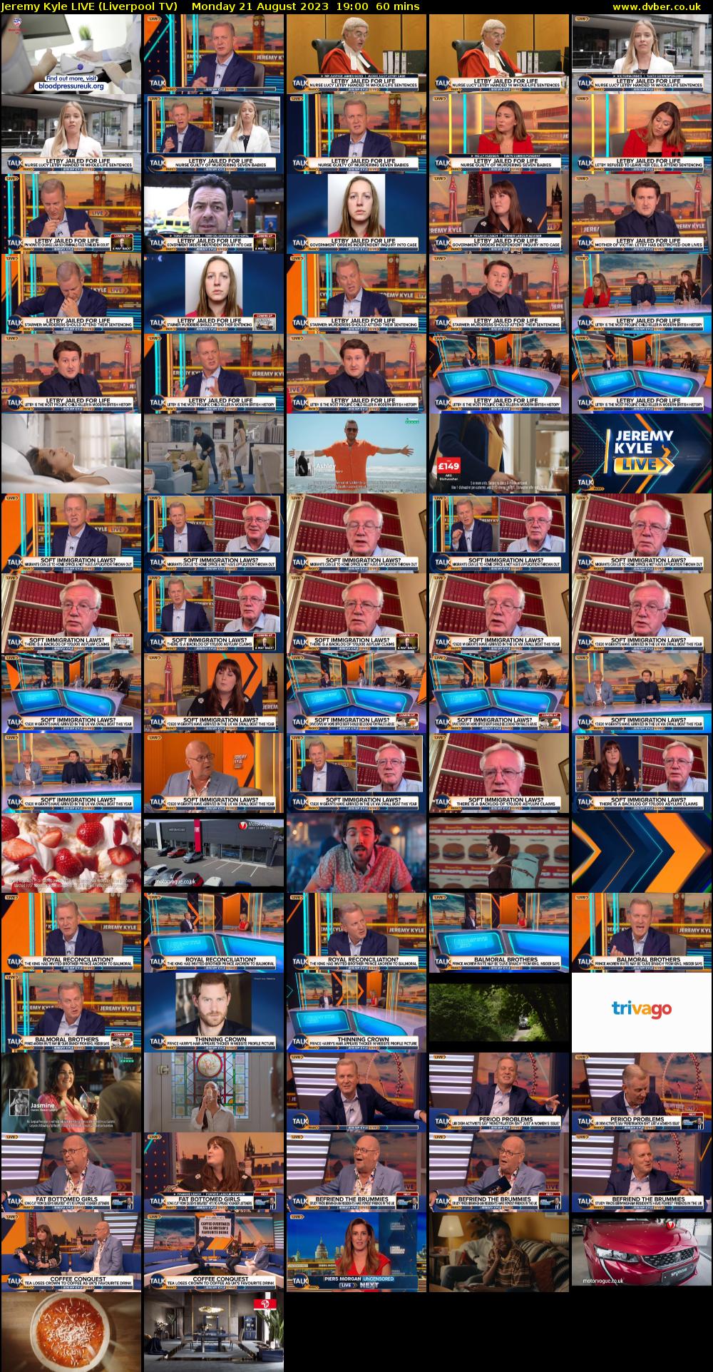 Jeremy Kyle LIVE (Liverpool TV) Monday 21 August 2023 19:00 - 20:00