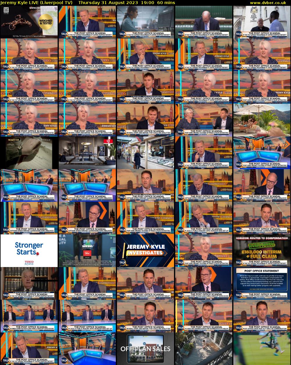 Jeremy Kyle LIVE (Liverpool TV) Thursday 31 August 2023 19:00 - 20:00