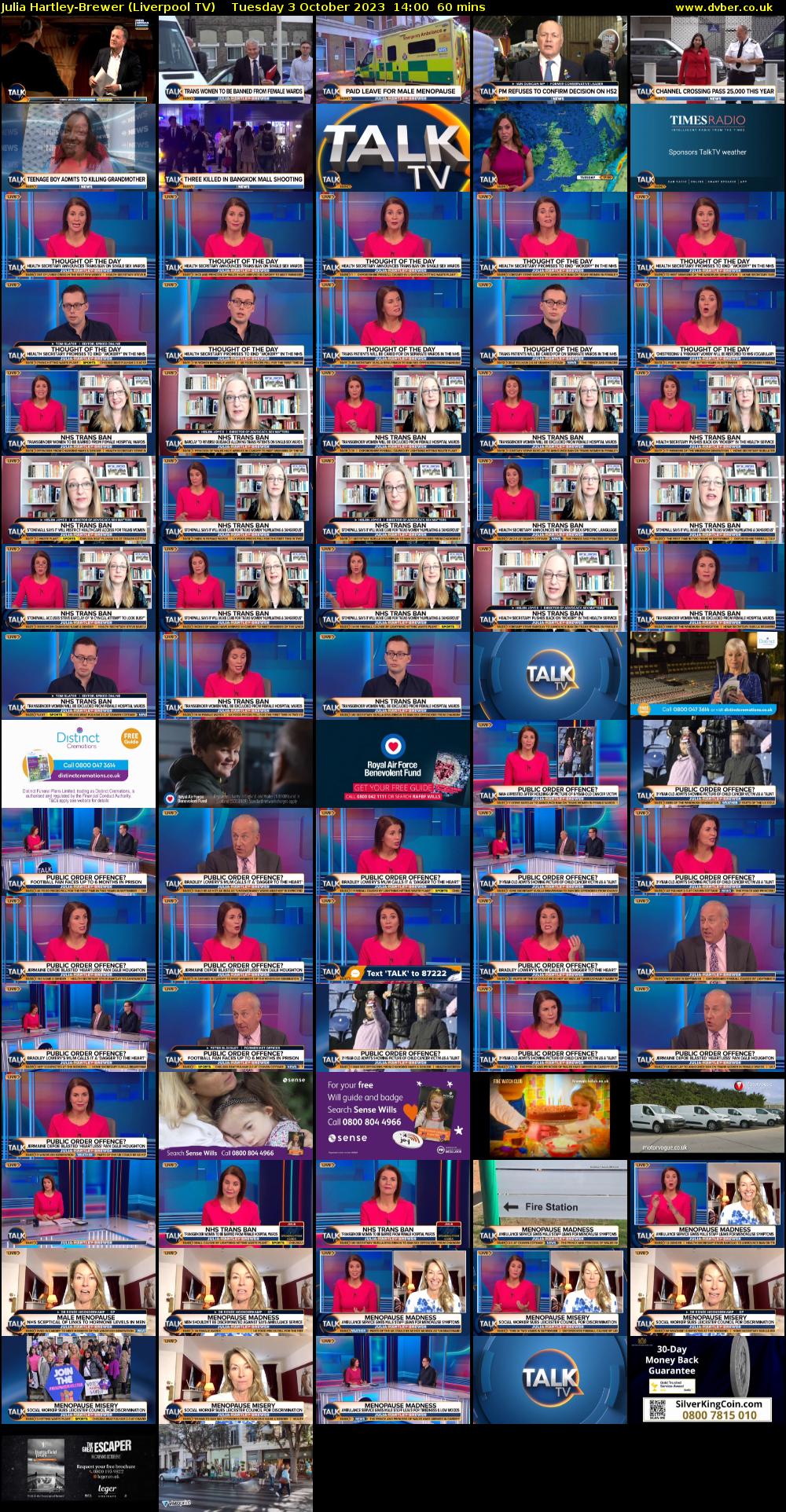 Julia Hartley-Brewer (Liverpool TV) Tuesday 3 October 2023 14:00 - 15:00