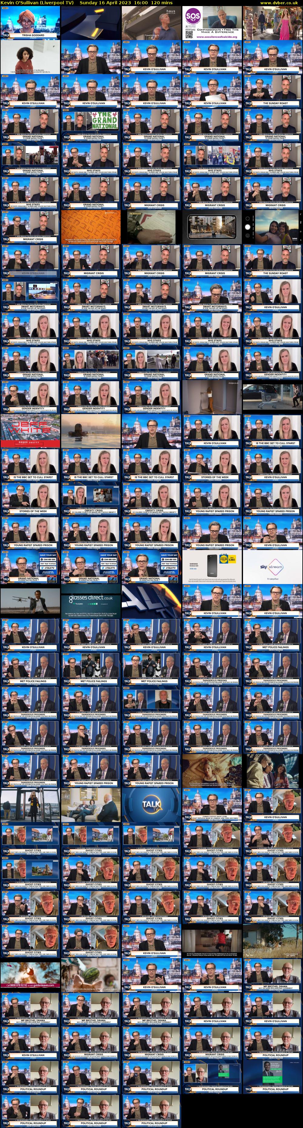 Kevin O'Sullivan (Liverpool TV) Sunday 16 April 2023 16:00 - 18:00