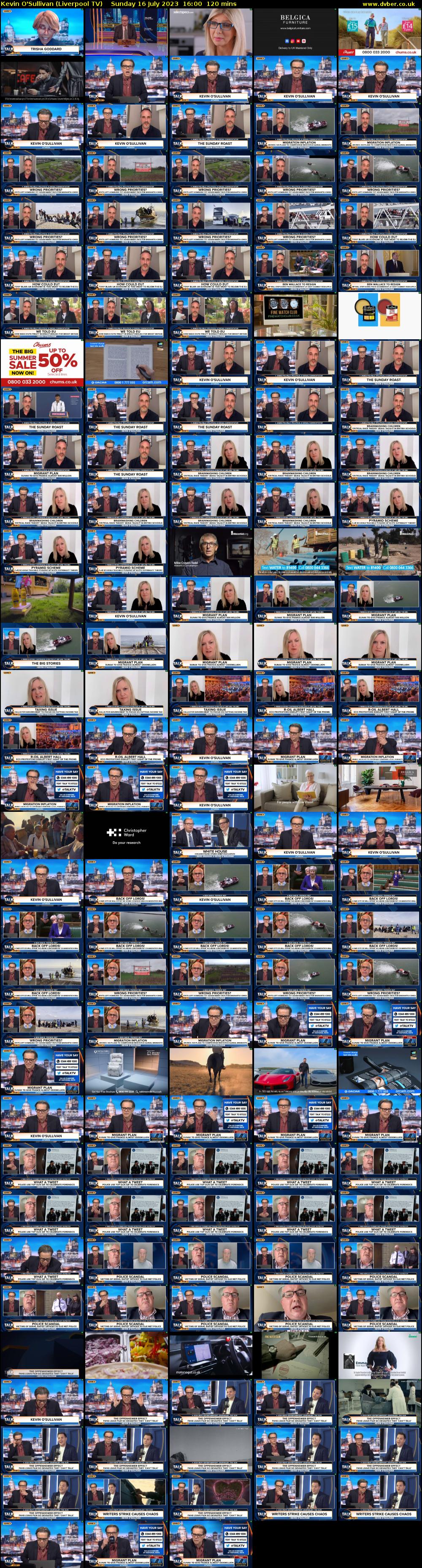 Kevin O'Sullivan (Liverpool TV) Sunday 16 July 2023 16:00 - 18:00
