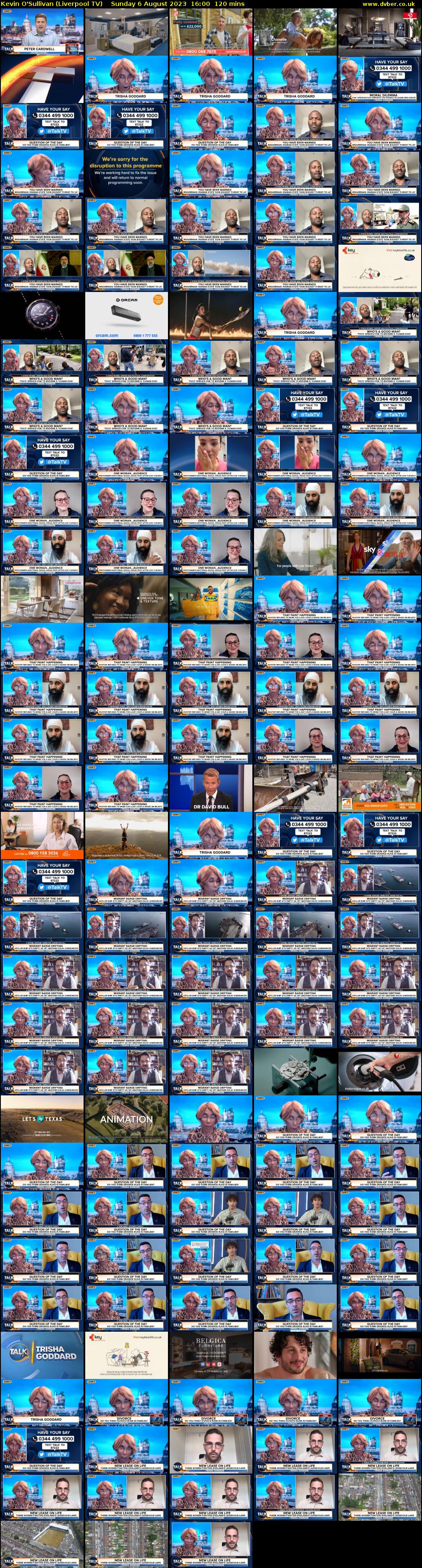 Kevin O'Sullivan (Liverpool TV) Sunday 6 August 2023 16:00 - 18:00