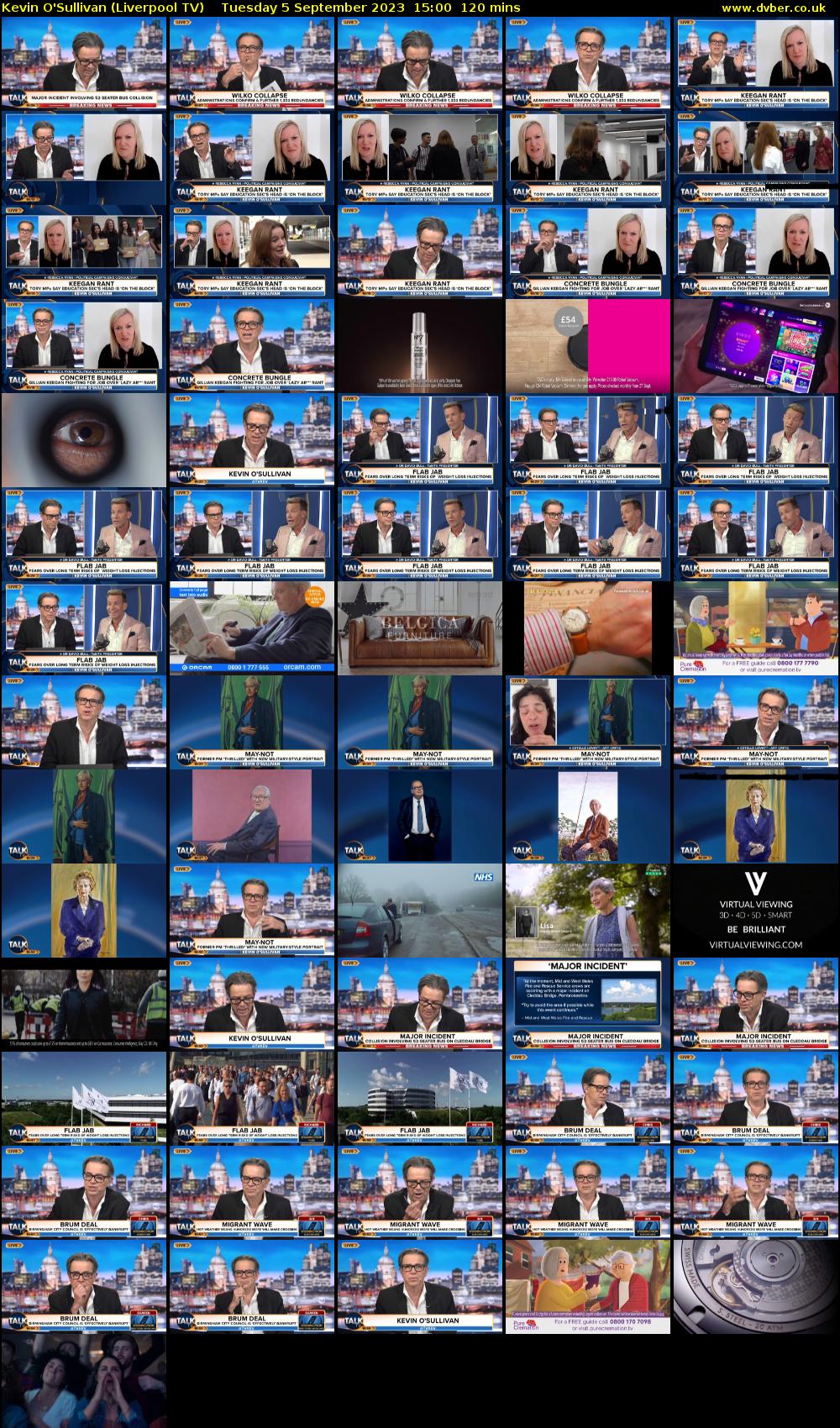 Kevin O'Sullivan (Liverpool TV) Tuesday 5 September 2023 15:00 - 17:00