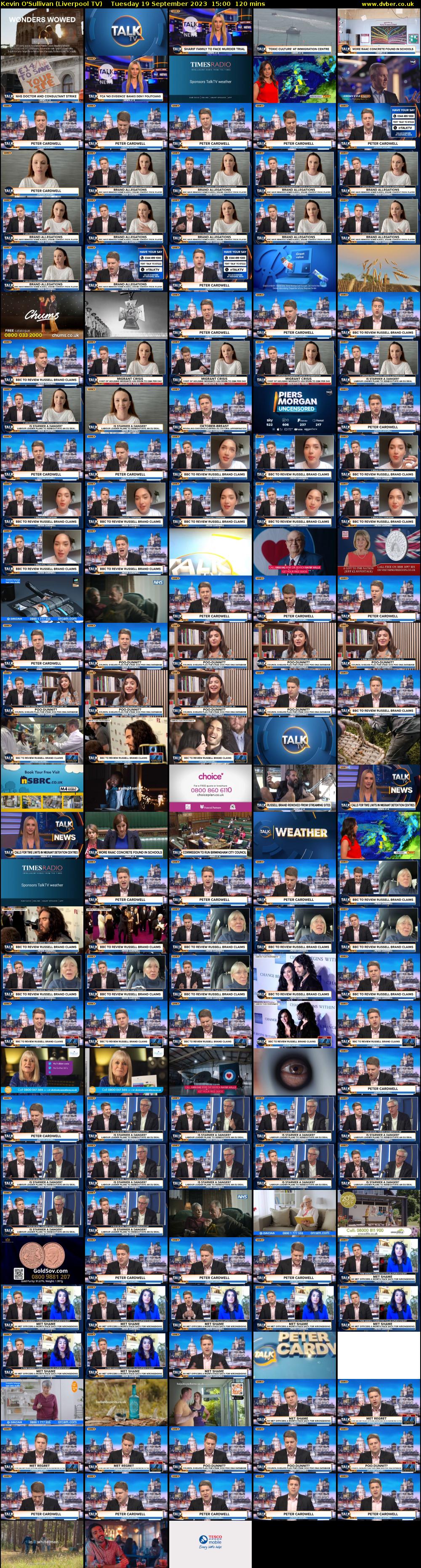 Kevin O'Sullivan (Liverpool TV) Tuesday 19 September 2023 15:00 - 17:00