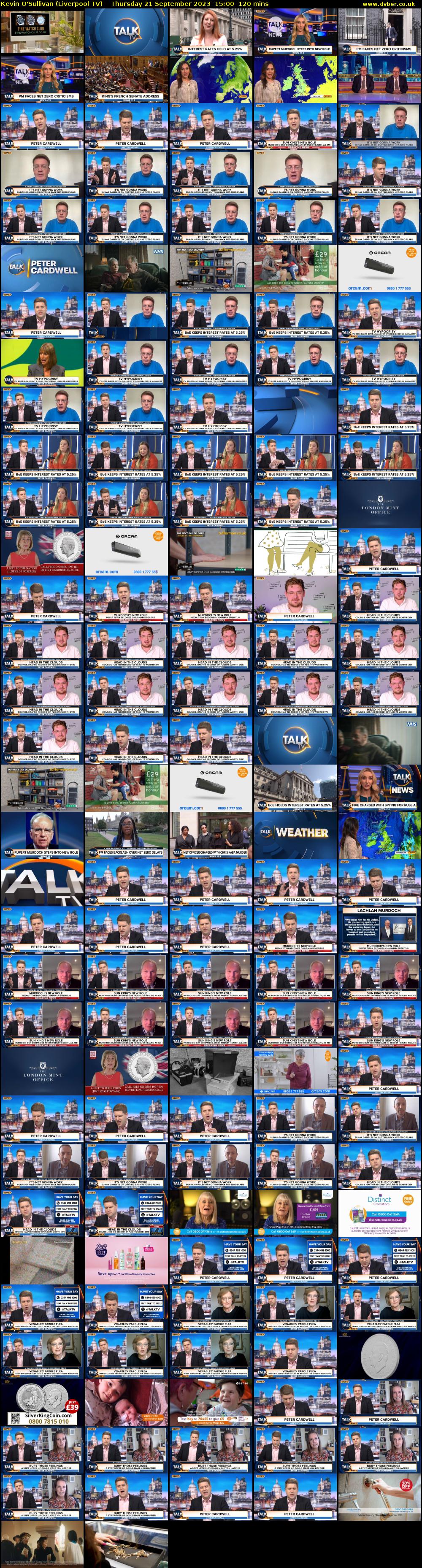 Kevin O'Sullivan (Liverpool TV) Thursday 21 September 2023 15:00 - 17:00