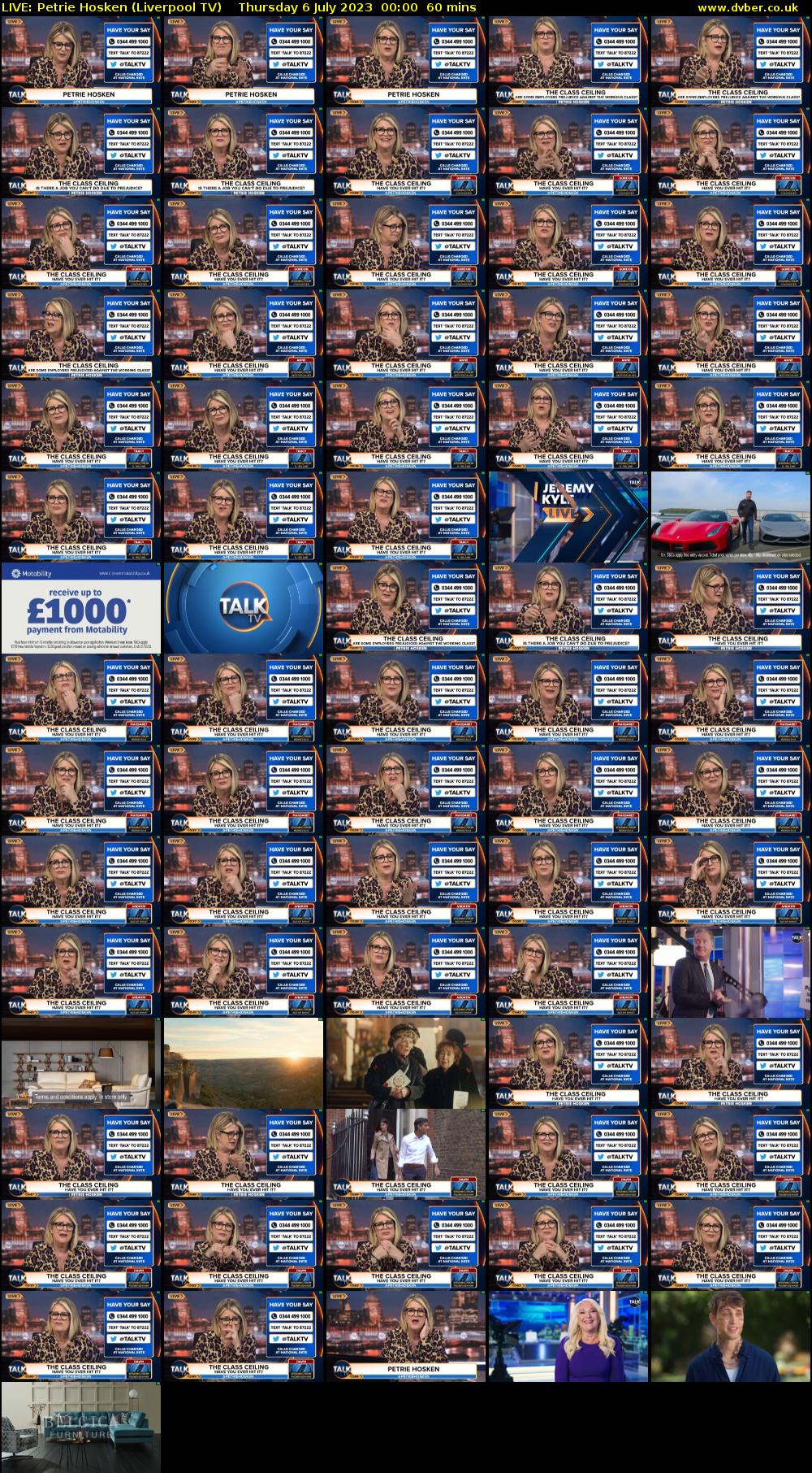 LIVE: Petrie Hosken (Liverpool TV) Thursday 6 July 2023 00:00 - 01:00