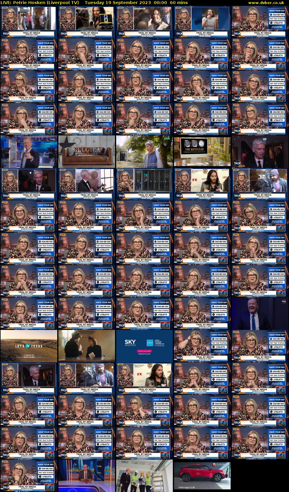 LIVE: Petrie Hosken (Liverpool TV) Tuesday 19 September 2023 00:00 - 01:00