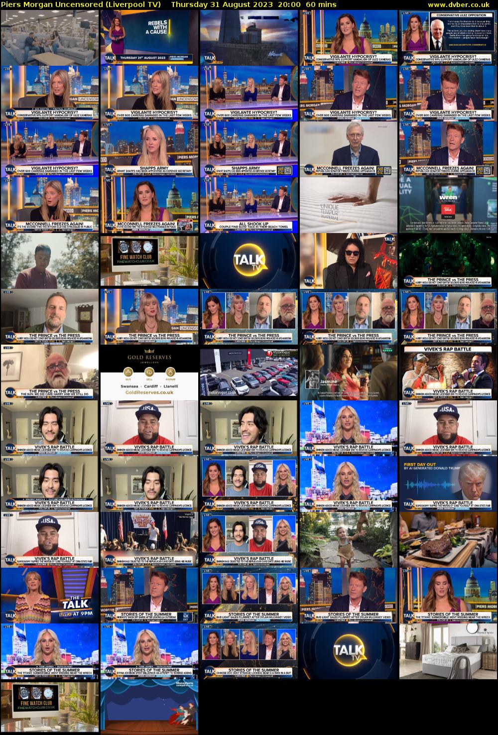 Piers Morgan Uncensored (Liverpool TV) Thursday 31 August 2023 20:00 - 21:00
