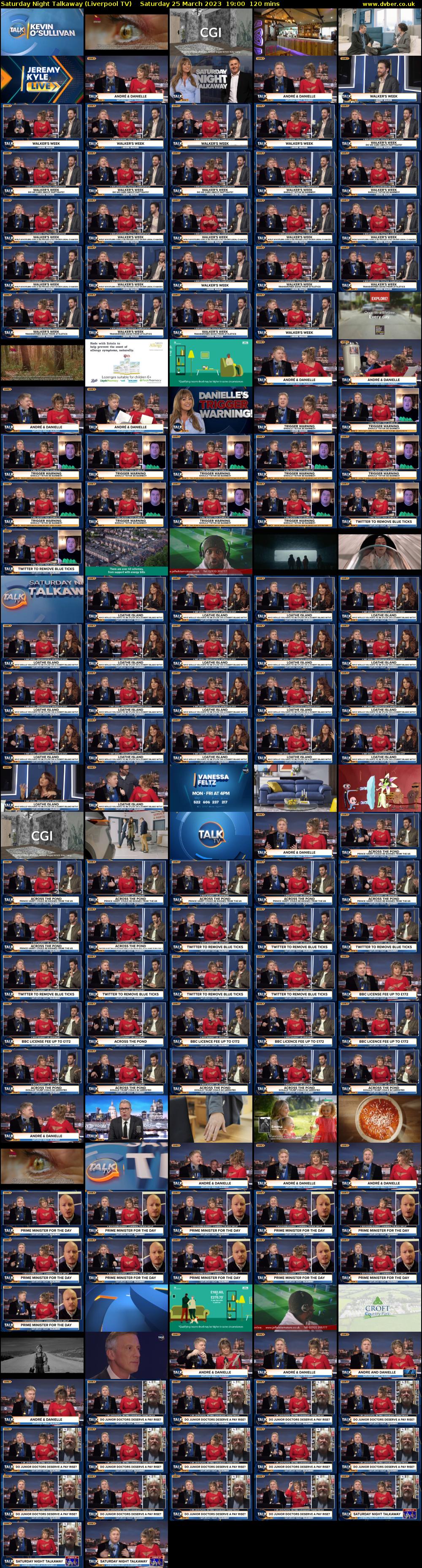 Saturday Night Talkaway (Liverpool TV) Saturday 25 March 2023 19:00 - 21:00