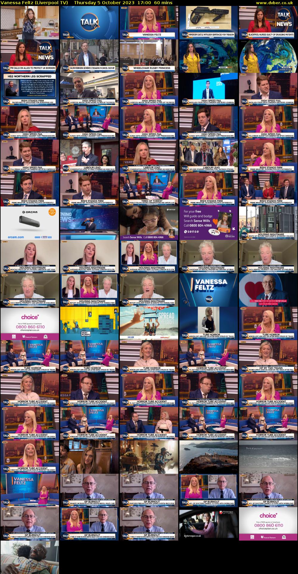 Vanessa Feltz (Liverpool TV) Thursday 5 October 2023 17:00 - 18:00