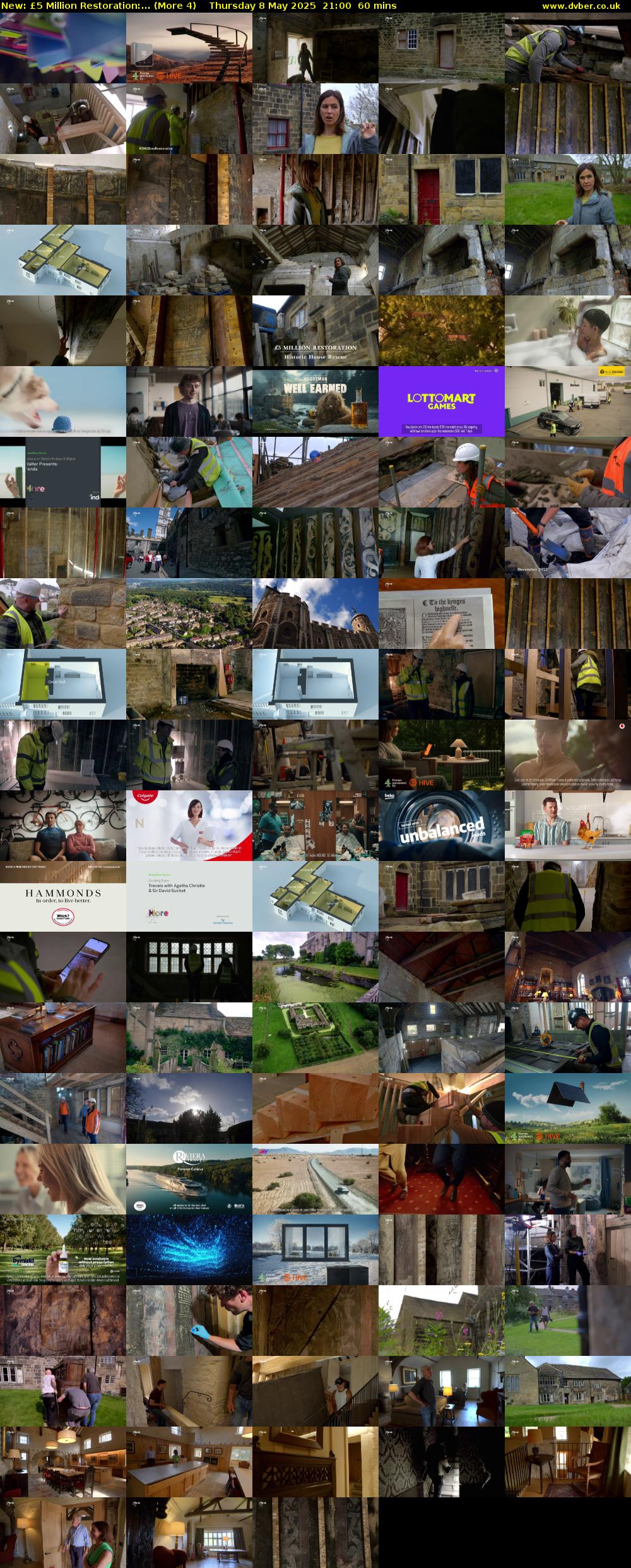 £5 Million Restoration:... (More 4) Thursday 8 May 2025 21:00 - 22:00