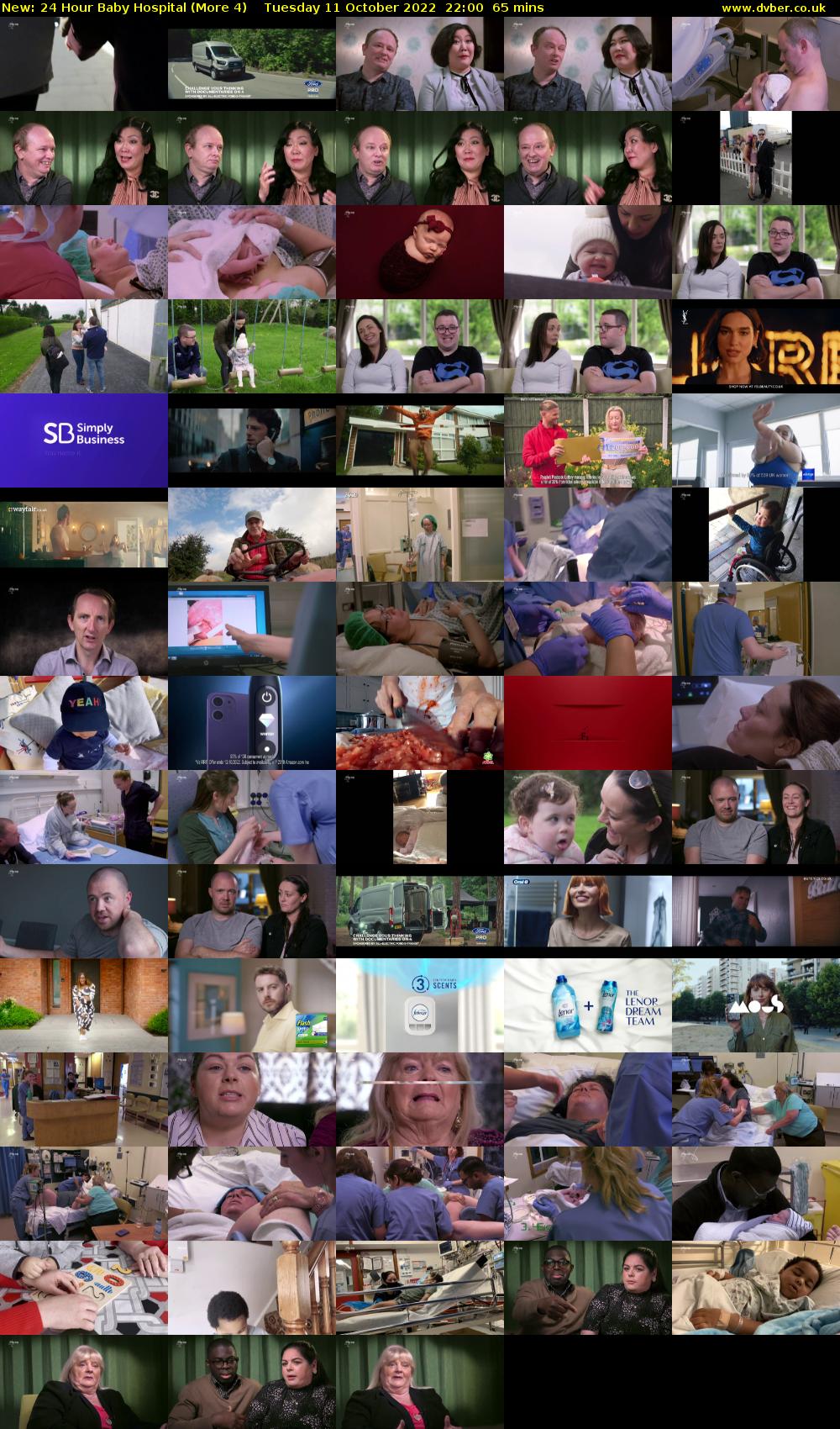 24 Hour Baby Hospital (More 4) Tuesday 11 October 2022 22:00 - 23:05