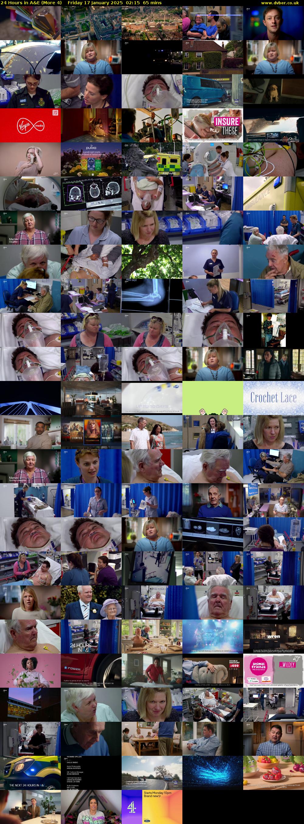 24 Hours in A&E (More 4) Friday 17 January 2025 02:15 - 03:20