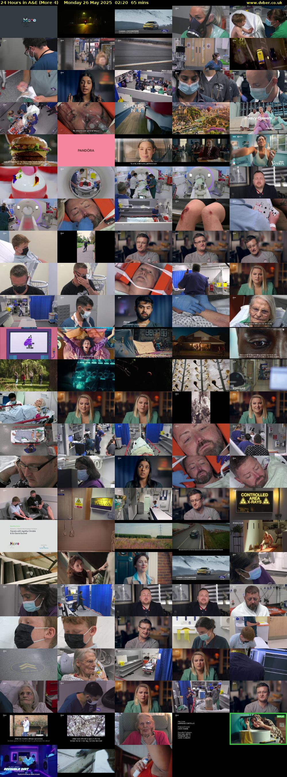 24 Hours in A&E (More 4) Monday 26 May 2025 02:20 - 03:25