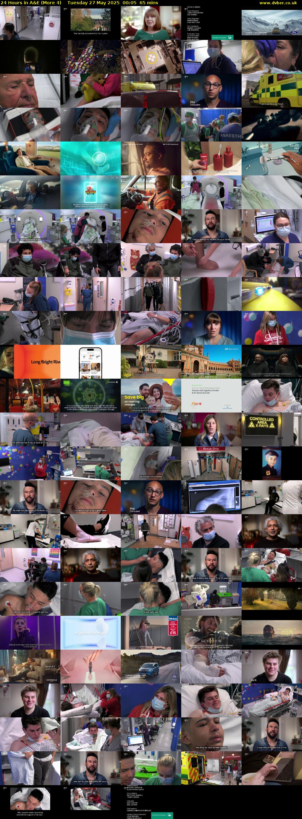 24 Hours in A&E (More 4) Tuesday 27 May 2025 00:05 - 01:10