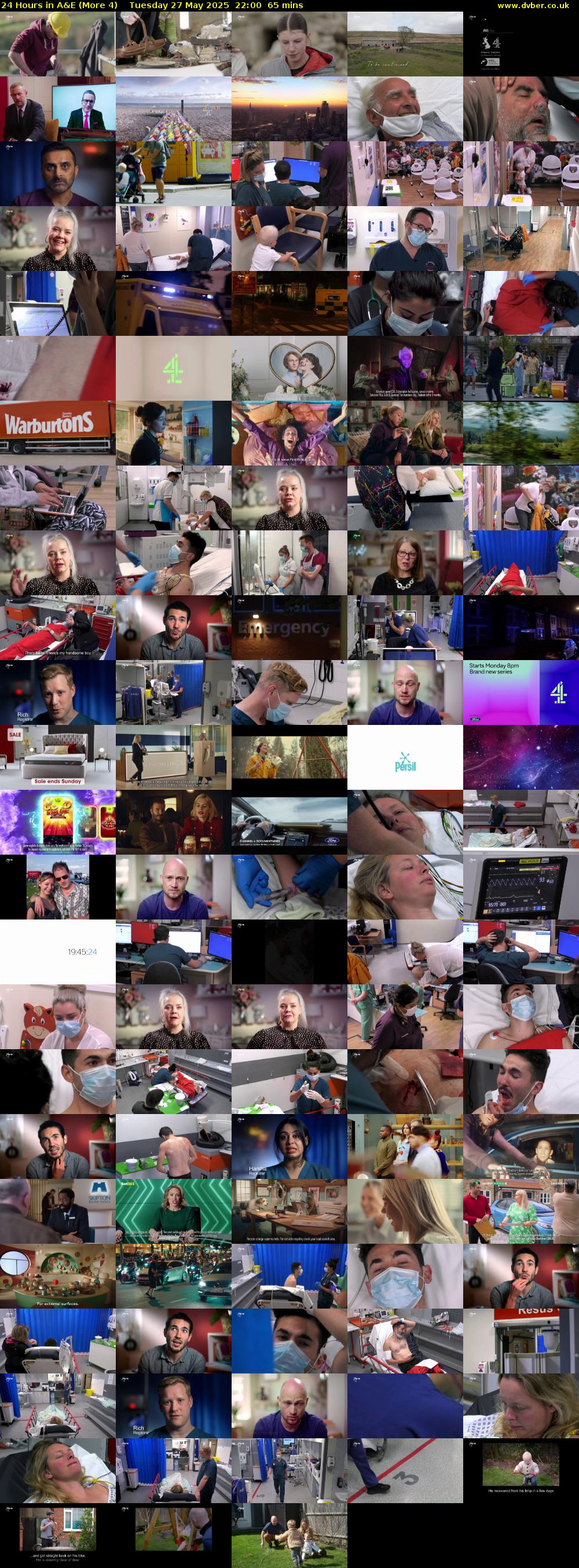 24 Hours in A&E (More 4) Tuesday 27 May 2025 22:00 - 23:05