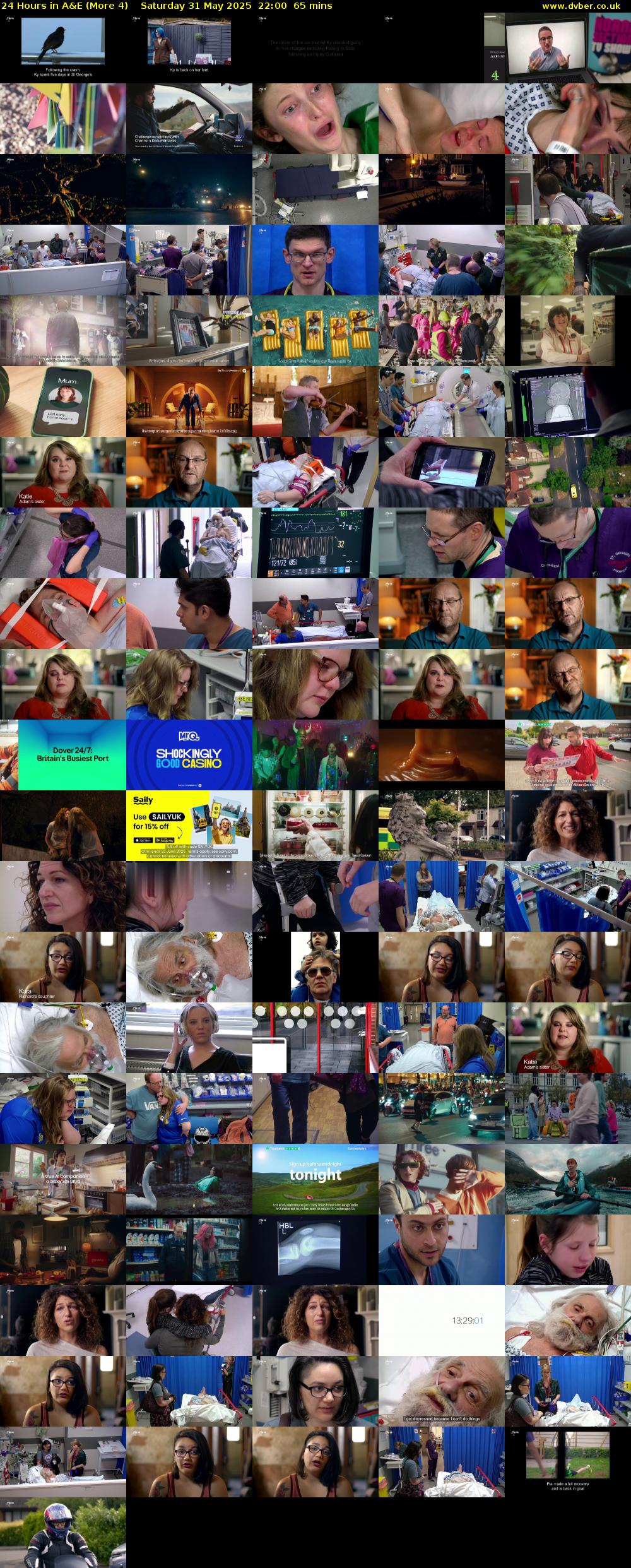 24 Hours in A&E (More 4) Saturday 31 May 2025 22:00 - 23:05