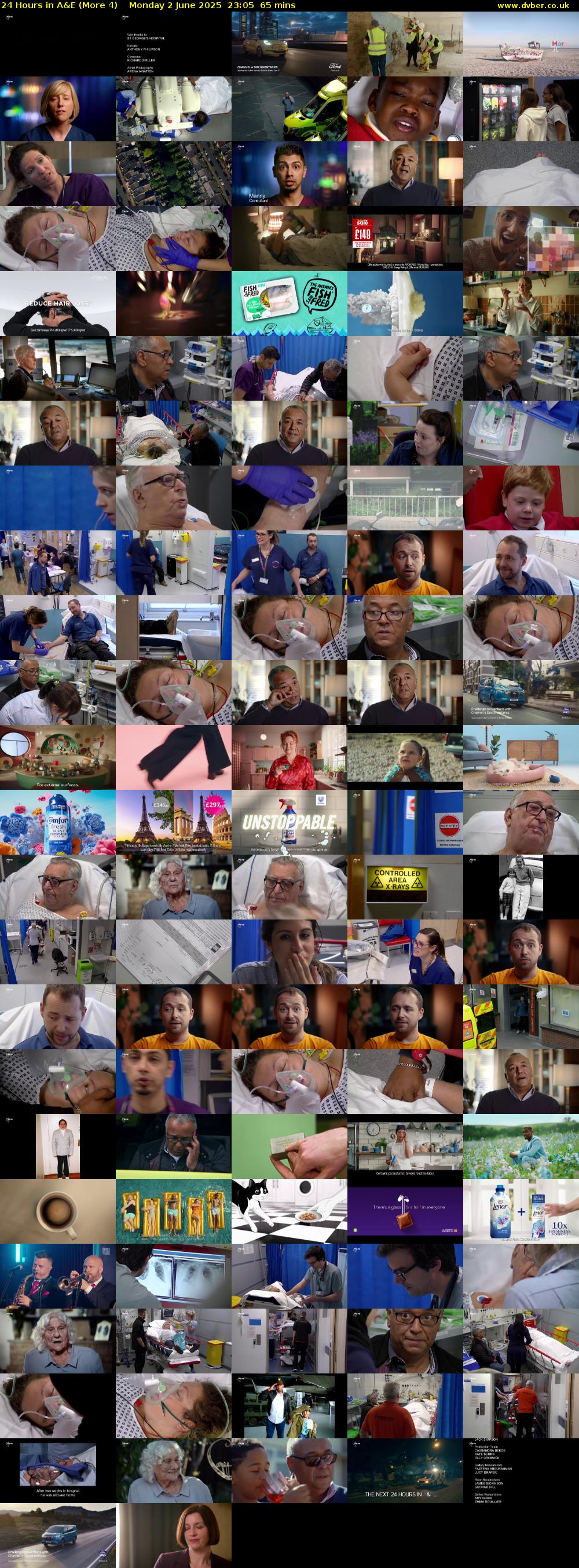 24 Hours in A&E (More 4) Monday 2 June 2025 23:05 - 00:10