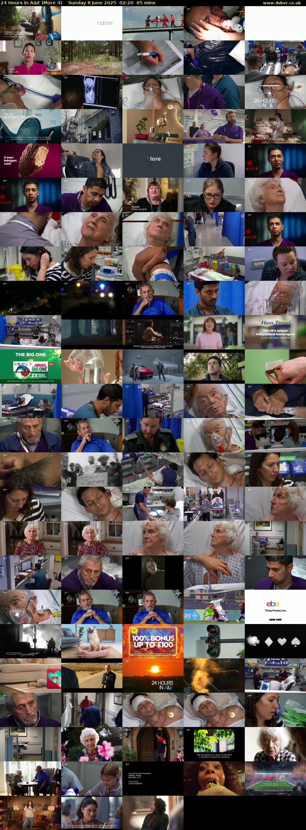 24 Hours in A&E (More 4) Sunday 8 June 2025 02:20 - 03:25