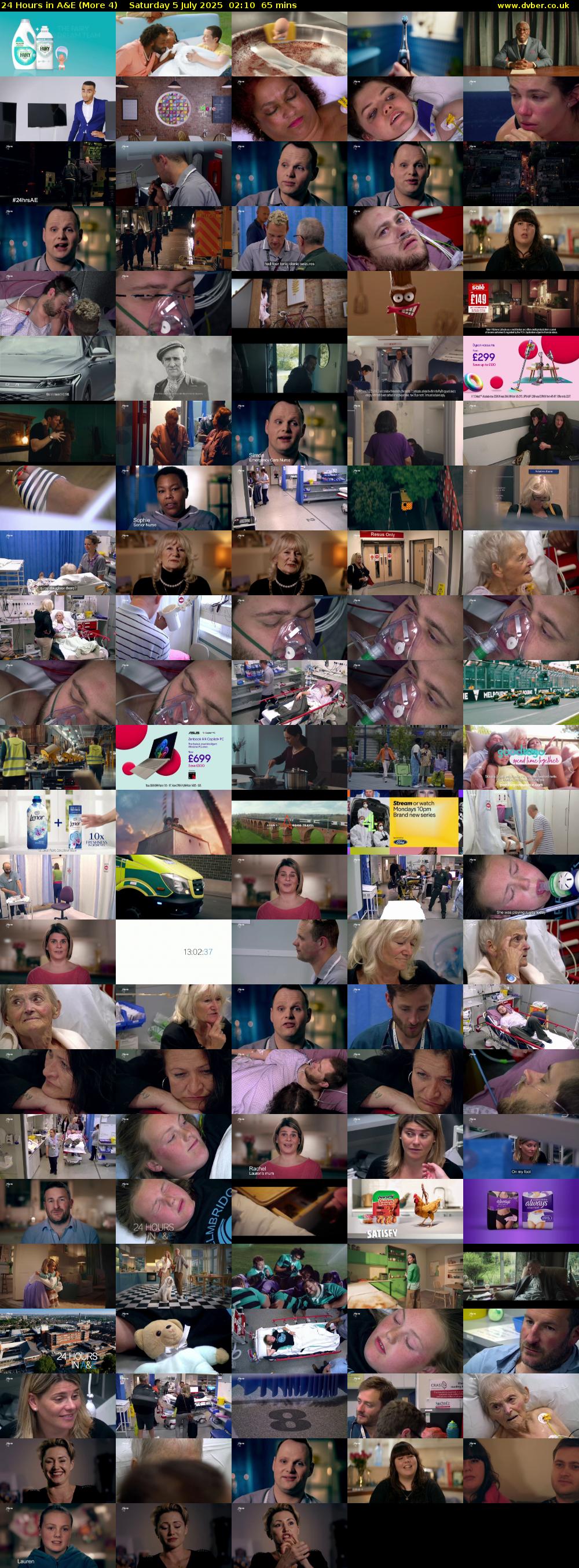 24 Hours in A&E (More 4) Saturday 5 July 2025 02:10 - 03:15