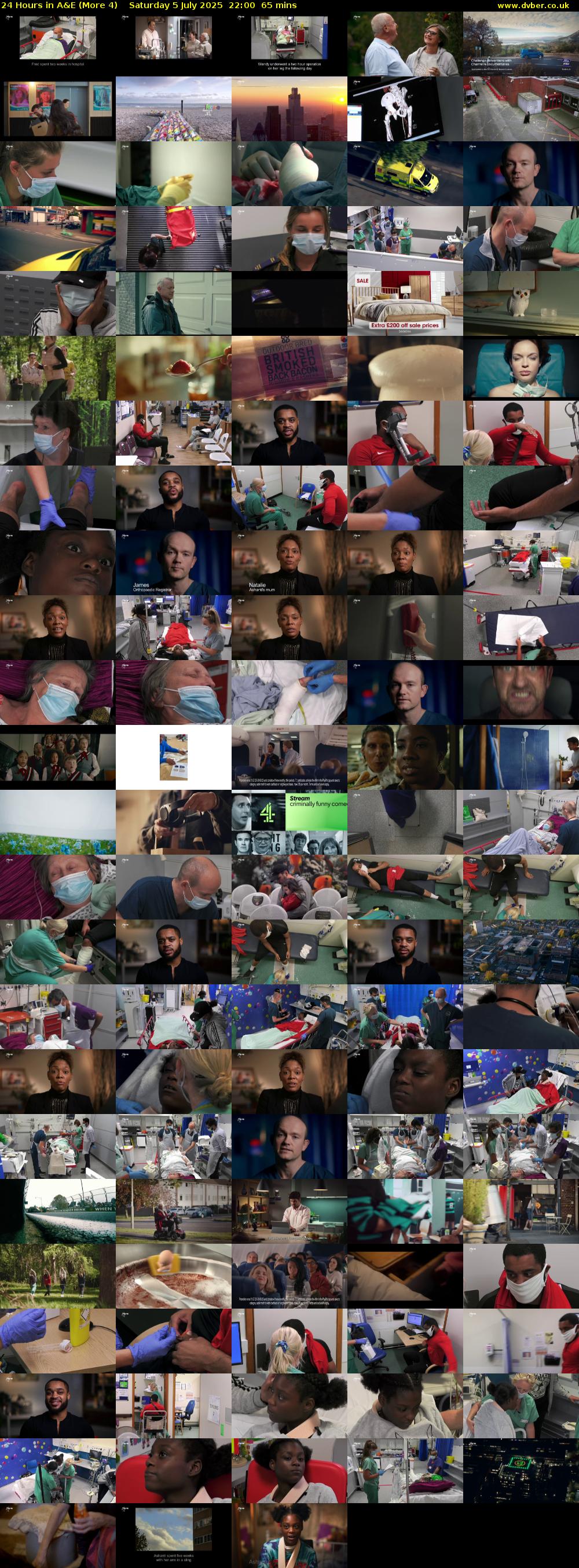 24 Hours in A&E (More 4) Saturday 5 July 2025 22:00 - 23:05