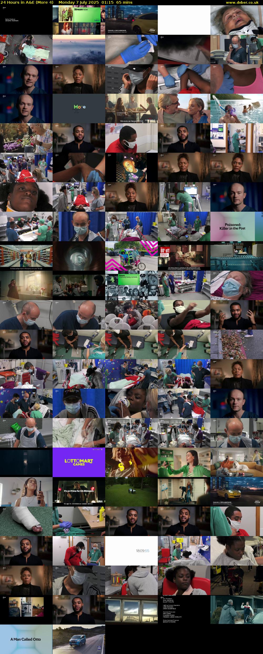 24 Hours in A&E (More 4) Monday 7 July 2025 01:15 - 02:20