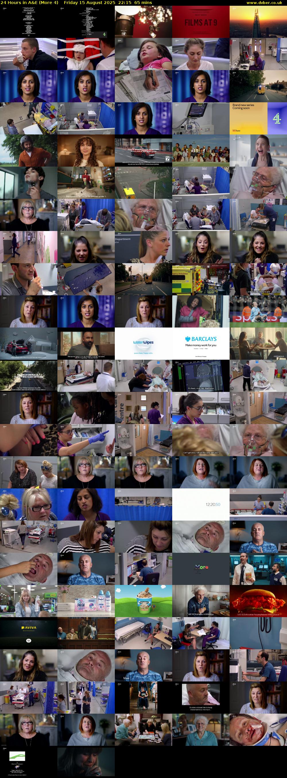 24 Hours in A&E (More 4) Friday 15 August 2025 22:15 - 23:20