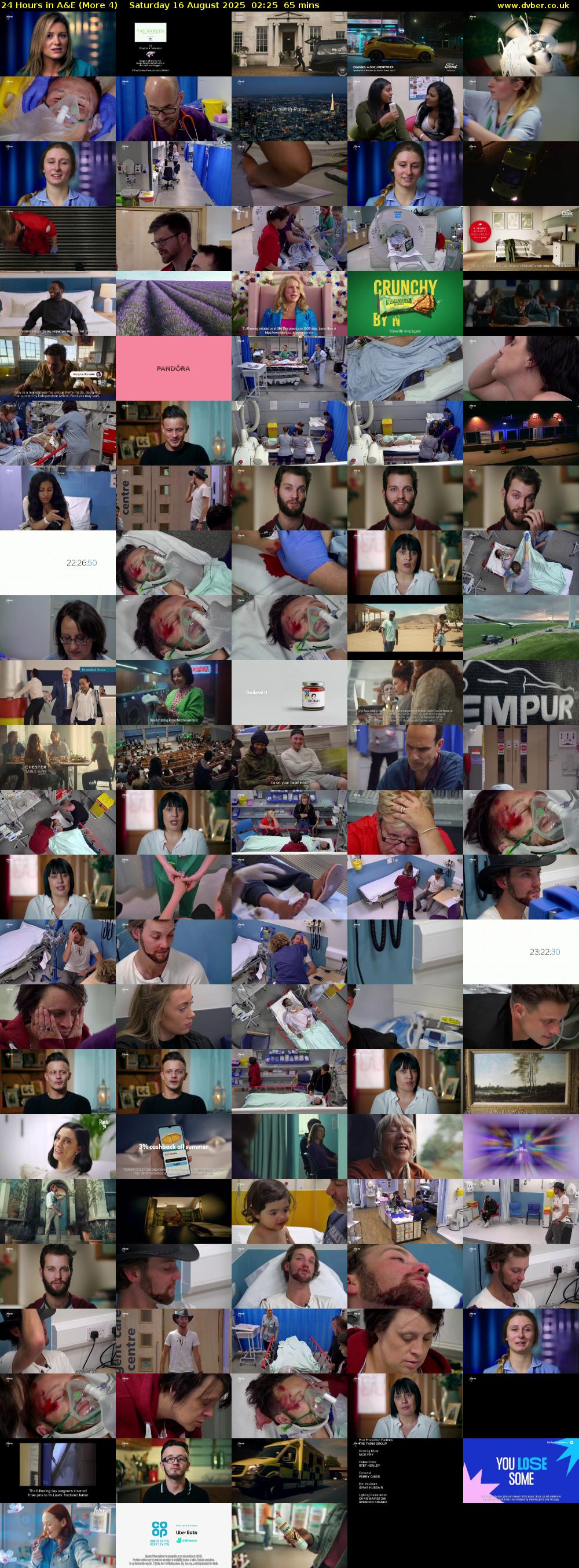 24 Hours in A&E (More 4) Saturday 16 August 2025 02:25 - 03:30