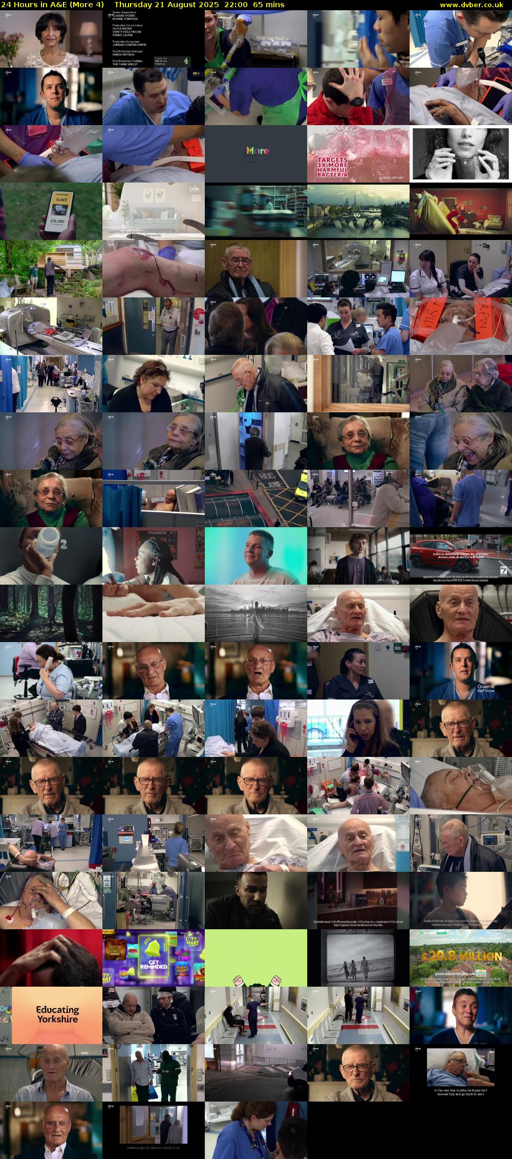 24 Hours in A&E (More 4) Thursday 21 August 2025 22:00 - 23:05
