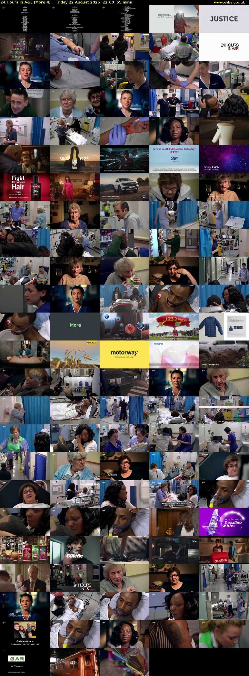 24 Hours in A&E (More 4) Friday 22 August 2025 22:00 - 23:05