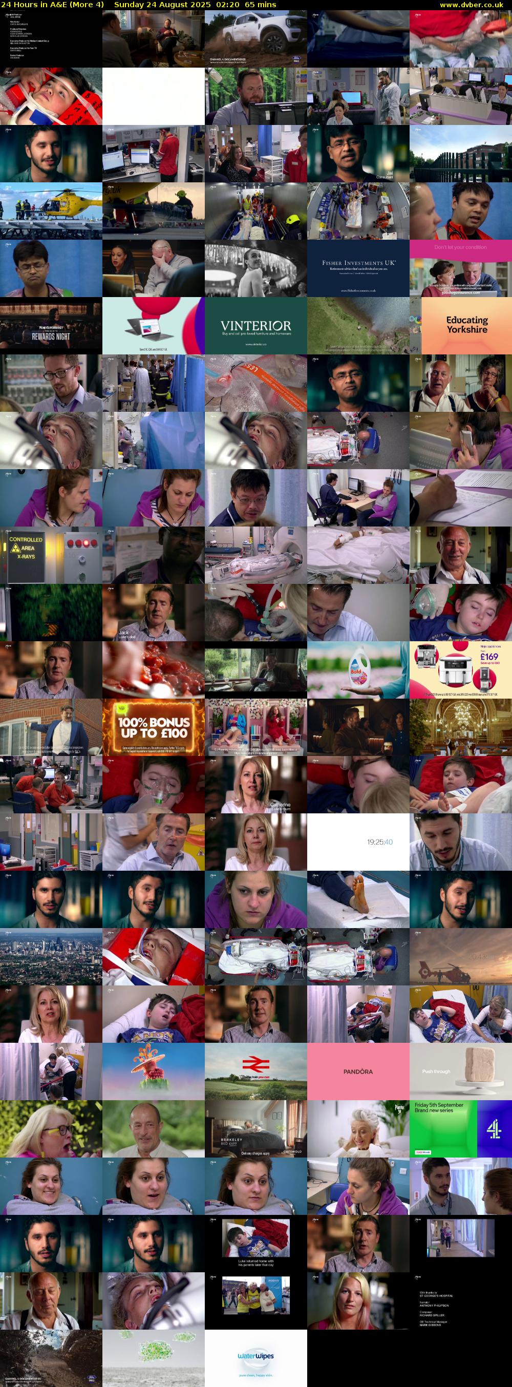 24 Hours in A&E (More 4) Sunday 24 August 2025 02:20 - 03:25