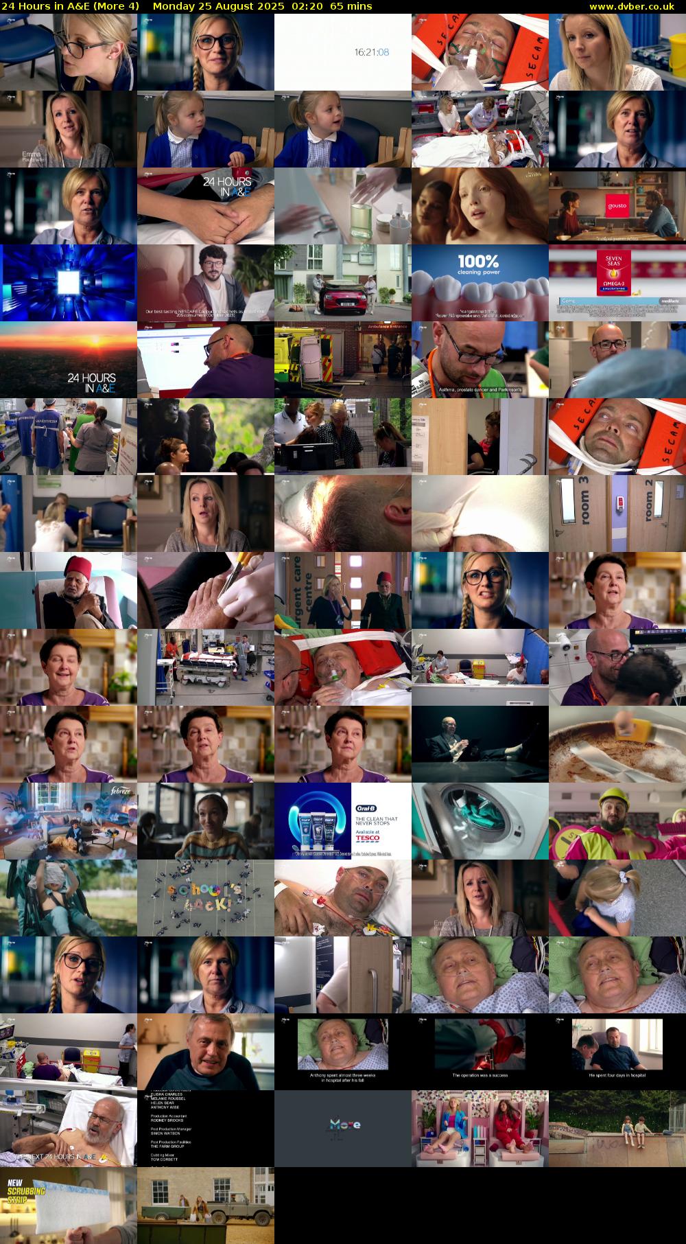 24 Hours in A&E (More 4) Monday 25 August 2025 02:20 - 03:25