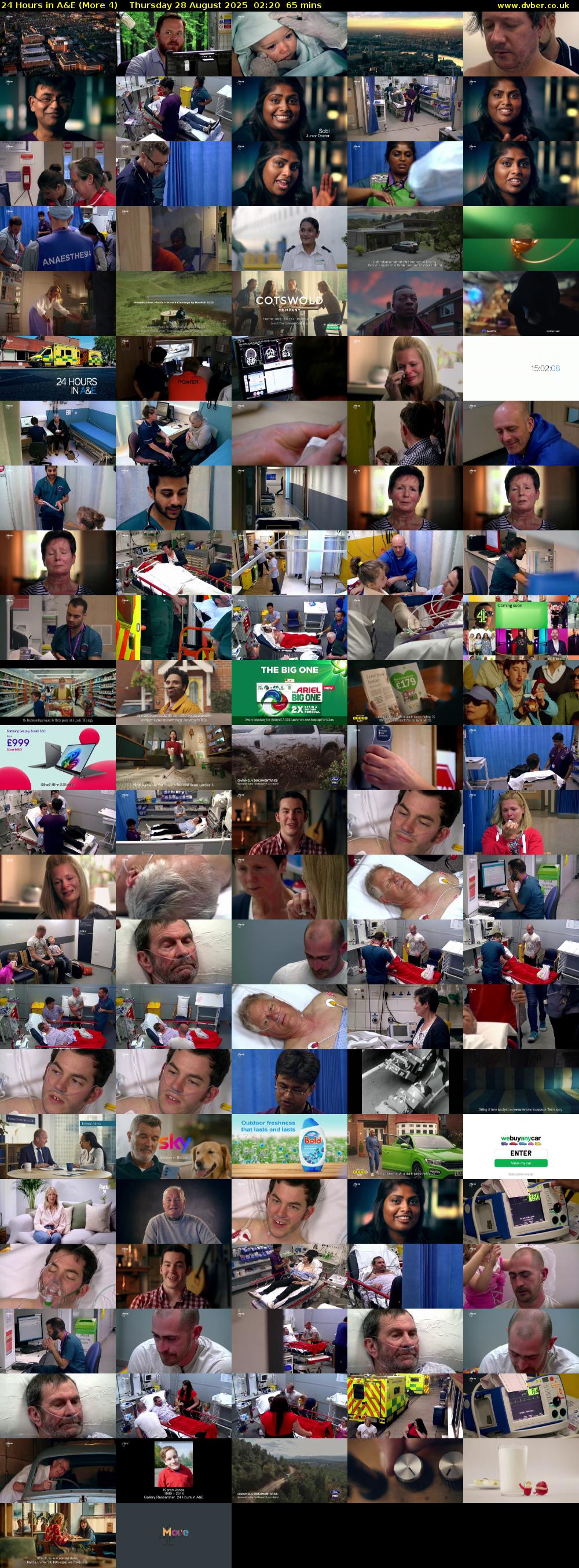 24 Hours in A&E (More 4) Thursday 28 August 2025 02:20 - 03:25