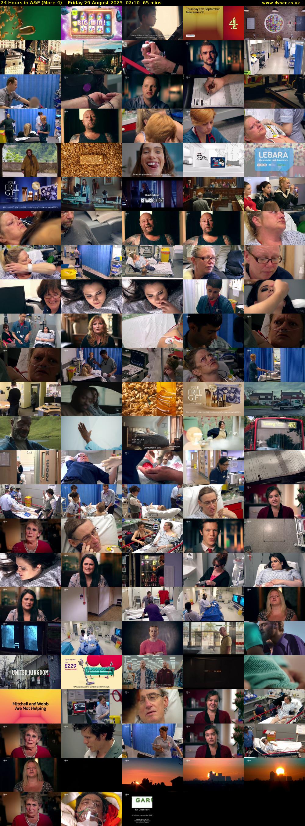 24 Hours in A&E (More 4) Friday 29 August 2025 02:10 - 03:15