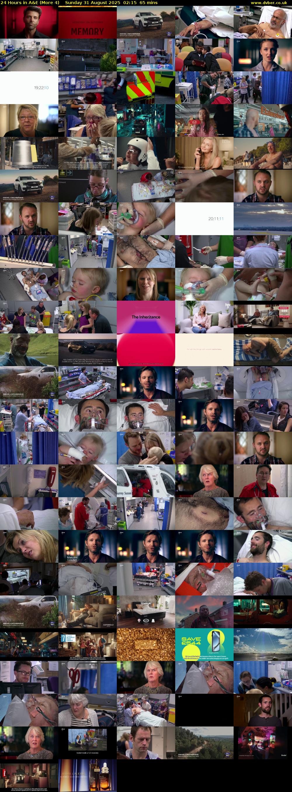 24 Hours in A&E (More 4) Sunday 31 August 2025 02:15 - 03:20