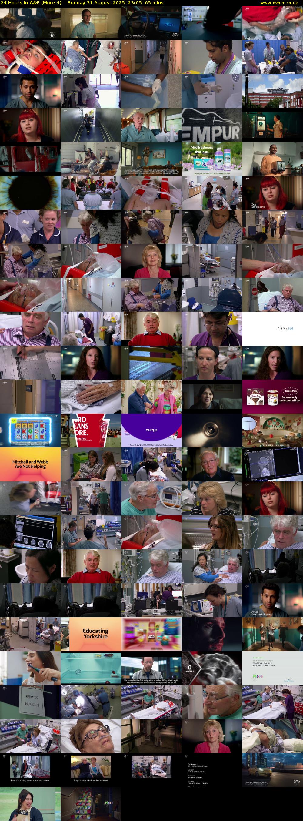 24 Hours in A&E (More 4) Sunday 31 August 2025 23:05 - 00:10